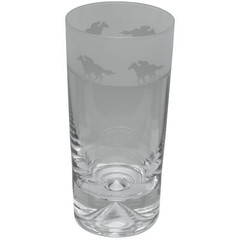 Highball Glass Decorated Horse Racing Sandblast Drinking Tumbler Gift Box Animo