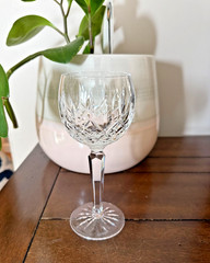 Waterford Irish Crystal Lismore Pattern 7 1/2″ Tall Hock Wine Glass