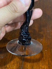 VTG Cambridge Ebony Liquor Cocktail Statuesque Nude Stem Glass 6.25″H