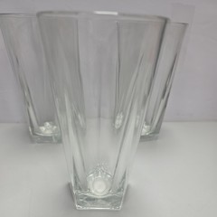Vintage Libbey Duratuff USA Gibraltar Clear Paneled 5.5” Set of 5 Glasses VGUC