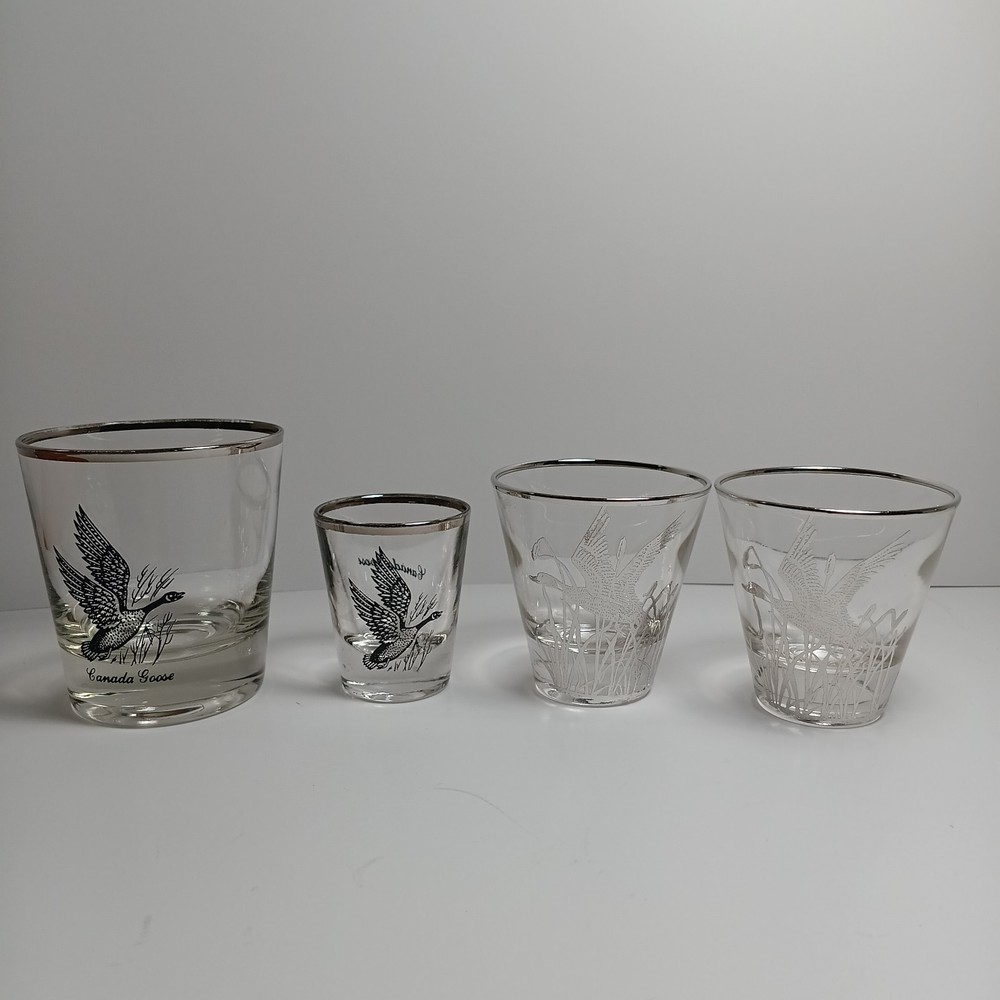 Federal Silver Rimmed Federal Glass Mixed Lot Bar Glasses Canada Goose