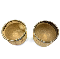 Burning World Pottery Wine 4 oz. Cups (2) Unique Artisan Enhance Wine Design