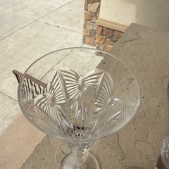 Waterford Crystal Millenium Peace Dove Toasting Flute Pair 9 1/4In Signed, Exc.