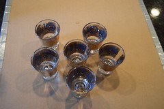 Vintage mid century cocktail glass caddy by Vito Bari, cocktail set, retro bar