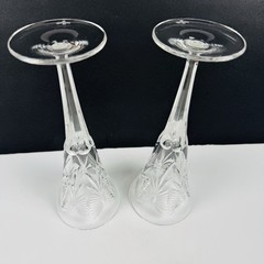 Waterford Millennium Happiness Champagne Flutes Pair 9.25” Bow Cut
