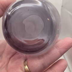 VTG Amethyst Purple Glass Stemless Wine Tumblers Set 2