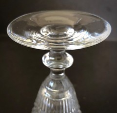 Set of 3 Antique Early American Flint Glass Wines c. 1825 – McKearin GII-18