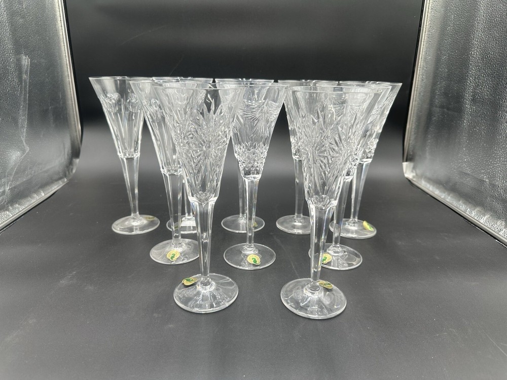 Waterford Crystal Millennium Collection – Complete Set of 10 Toasting Flutes