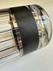 4 MCM Culver Devon Black Highball Tumbler Glasses Vtg Silver 6.25” 14oz Signed