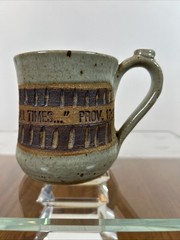 Cup – Mug Down To Earth Pottery “A Friend Loveth At All Times” Prov. 17:17 EUC