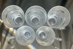 Vintage Borgonovo Dune Highball Tumblers Rare Set of 5 Frosted Italy 12 oz