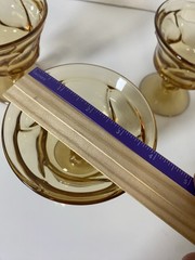 Vintage Set of 4 Fostoria Jamestown Amber 4 1/4” Champagne Sherbet Glasses