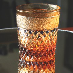 Old Fashioned Whiskey Bourbon Glasses Crystal Hand Cut Edo Kiriko 9oz Ambe Blue