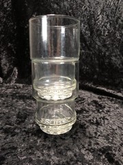 Vintage Libbey Bubble Bottom Clear Glasses 2 Stackable Unique Tumbler 12oz