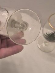 Spode Vintage Christmas Tree Stemmed Wine Glasses 13 Oz – Lot Of 4