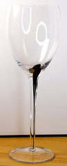 Orrefors 9″ Crystal Wine Glass Intermezzo Black Teardrop Stem