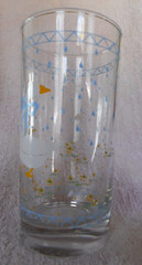 Farm Country Goose Highball Tumbler (s) 16 oz. Glass Anchor Hocking Blue White !