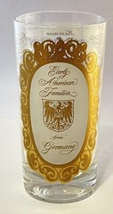 Glass Tumbler Vintage EARLY AMERICAN FAMILIES FROM GERMANY Mid-Century High Ball