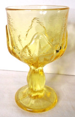 Vtg Tiffin Franciscan Cabaret Yellow Wine Water Goblet Glass, 6″