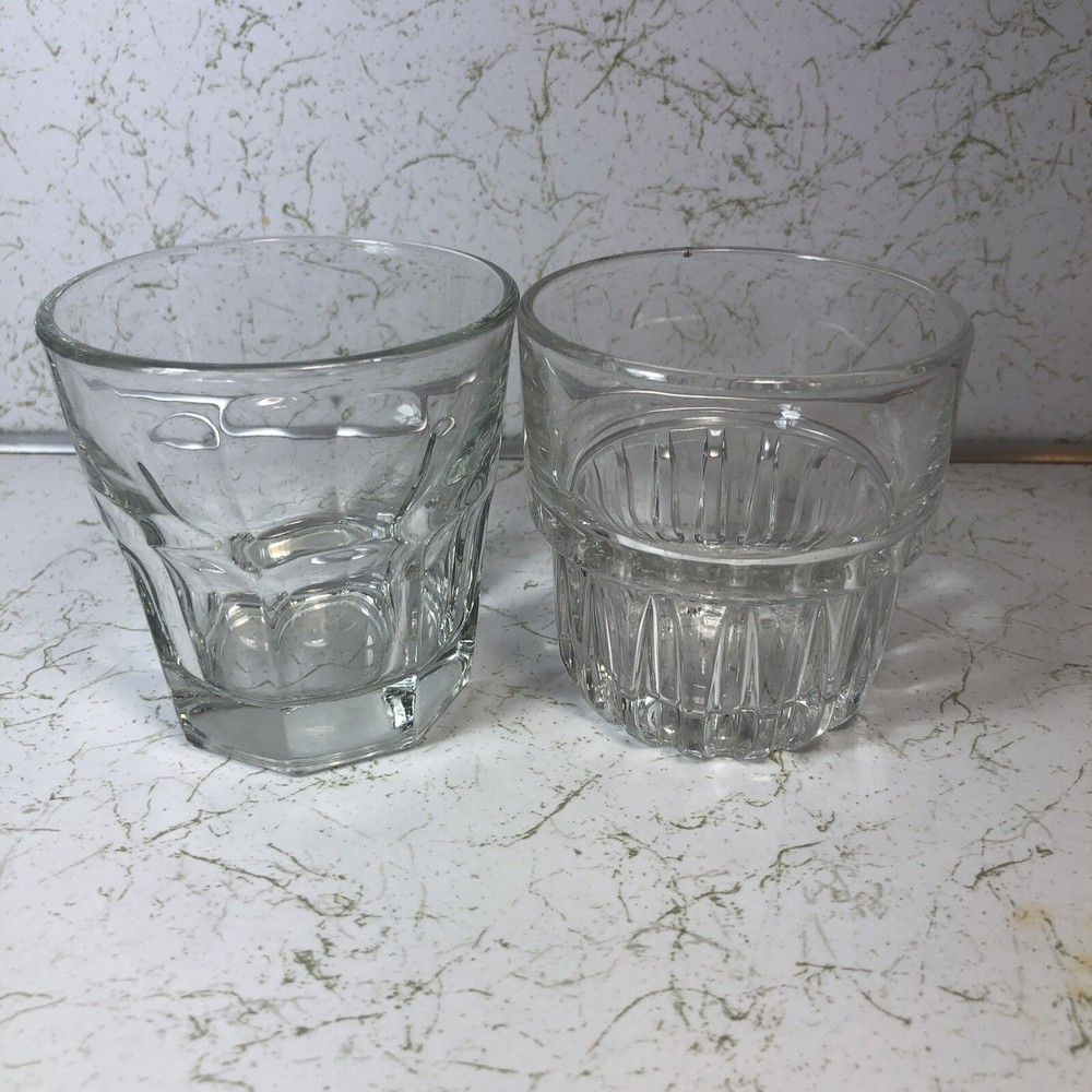2 Libbey DuraTuff Everest & Low Ball Cocktail Whiskey on the Rocks Glasses