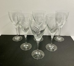Set Of 6 Crystal Wine Glasses 4-Schott Zwiesel Pirouette, 2-? Riedel Blown Glass