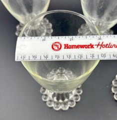 Vintage Anchor Hocking Boopie Bubble Bottom Glasses 5-1/2″ Tall Set Of 4
