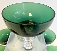 Vintage Tiffin Franciscan Killarney Green Sherbet Champagne Glasses Set Of 6