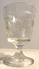 Adams Glass American Reproduction Bi-Centennial 1776-1976 Goblet 200 yrs ago 5″