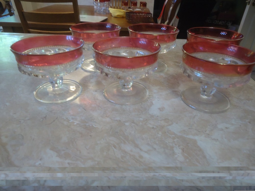 Set of 6 Kings Crown 3 1/8″ – 5 1/2 oz Sherbet Goblets