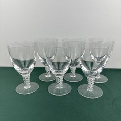Stuart Crystal England Air Twist Cordial Glasses Set of 6 Vintage 4 7/8” Tall