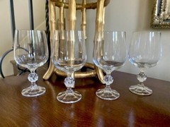 Import Associates Claudia Set Of 4 Vintage Water Goblets 6 1/2”h