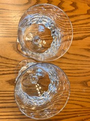 Set Of 2 Mikasa Wine Glasses Marquis Crystal Cut Glass 7 1/4″ Discontinued