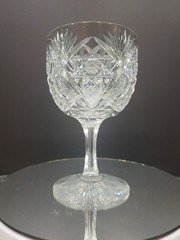 Water Goblet American Brilliant Period Cut Glass Crystal Hawkes Centauri Holland
