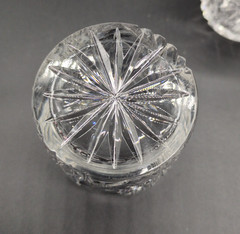 2 American Brilliant Cut Glass Tumbler Starburst Design