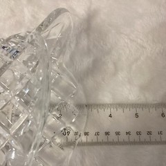Clear Glass Basket Weave Pattern Bowl Basket Ruffle Edge – Ships Fast