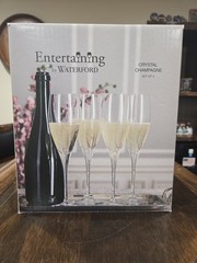 Waterford Elegance Champagne Classic Toasting Flutes SET OF 4 In Box Wedding