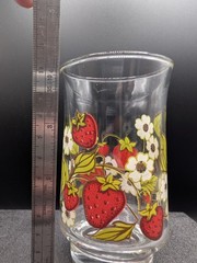 1 Piece Vintage Anchor Hocking Triguba Strawberry Patch Juice Glass
