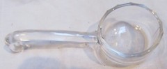 W.J. Hughes Corn Flower GLASS MAYONNAISE LADLE FLOWER WHEEL Etched 5.25″