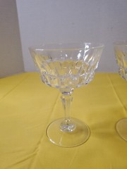 Set Of 2 Cris D Arques Durand Crystal Chantelle Champagne Tall Sherbet