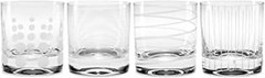 Elegant 12.75 Oz Cheers Old Fashioned Glass Set – 4 Unique Etched Designs