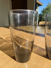 Libbey Vintage Glassware Smokey Set Of 2 Cursive “L” Etched On Bottom 16oz