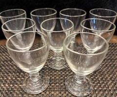 Charming Hazel Atlas Vintage Juice Wine Multipurpose Glasses #110 Set Of 9