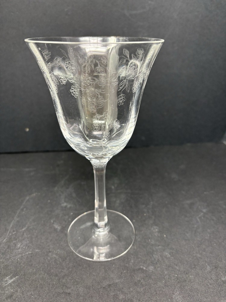 Set of 5 LENOX Castle Garden Crystal 7 5/8” Water/Wine Glasses EUC!!!!Inv#23