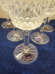 Set of 6 Lenox Crystal Beacon Hill Water Goblets LK