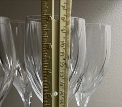 Four Mikasa Flame D’Amore Crystal 9”Tall Water Goblets – Wine Glasses