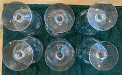 Lot of 6 Vintage Etched Flower Cordial Glasses~Might Be Hand Blown Crystal~3 ¼»