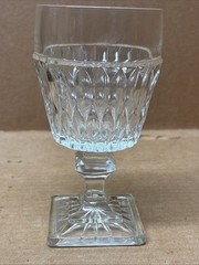 SET OF 3 Indiana Glass MT VERNON CLEAR 6″ Water Goblets – Wine Glasses Excellent