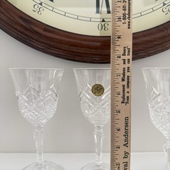 Crystal De Flandre France Genuine Lead Crystal Set Of 4 Glasses Water Wine EUC