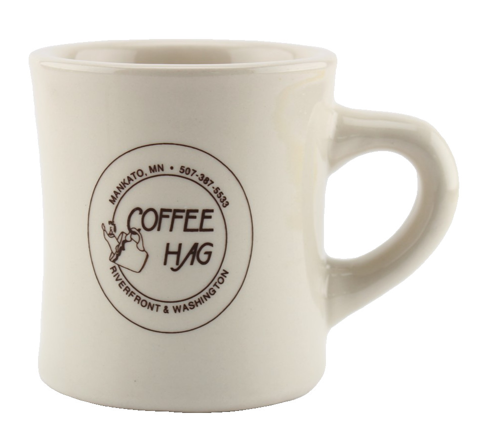 Coffee Hag Diner Mug Mankato MN Ceramic Life Is Too Short For Bad Coffee 3.75 in