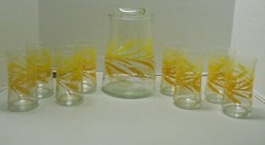 Libbey Golden Wheat Glass Tumbler 5-1/4″ & Ice Tea Pitcher 64 oz Set of 9